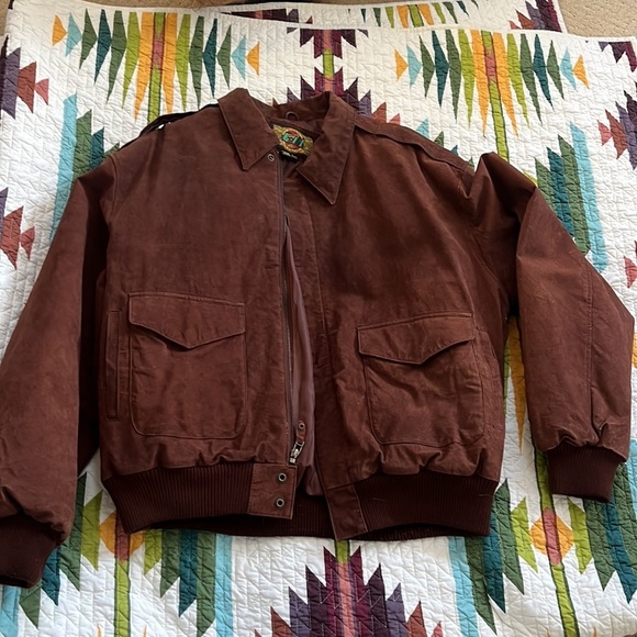 Impeccable Brown Vintage Bomber Sz. L - Picture 2 of 16